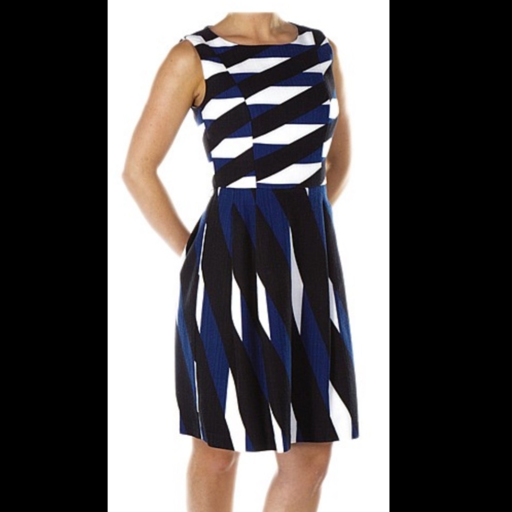 Trina Turk Geo-Print Fit And Flare Dress